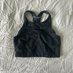 OUTDOOR VOICES Heather Black Compression TechSweat Crop Top Size Small